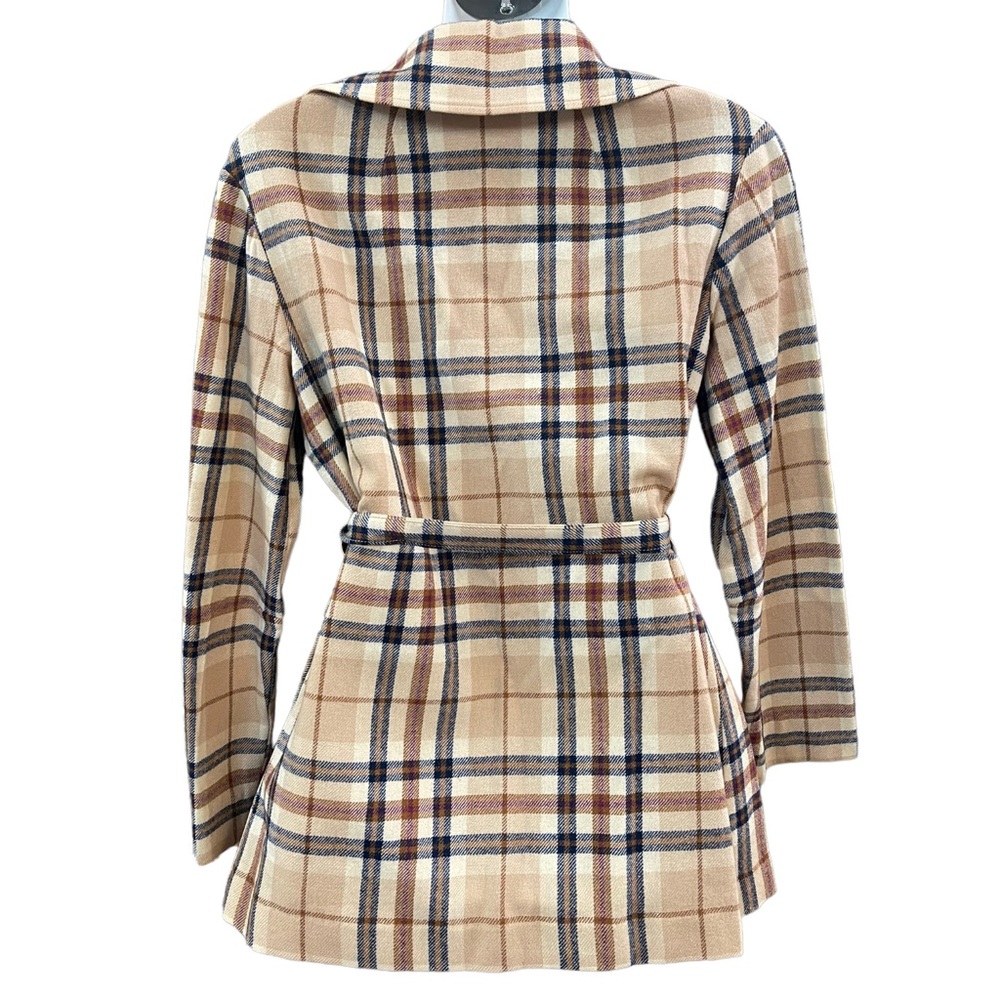 Vintage Pendleton Button Front Belted Jacket Crea… - image 2